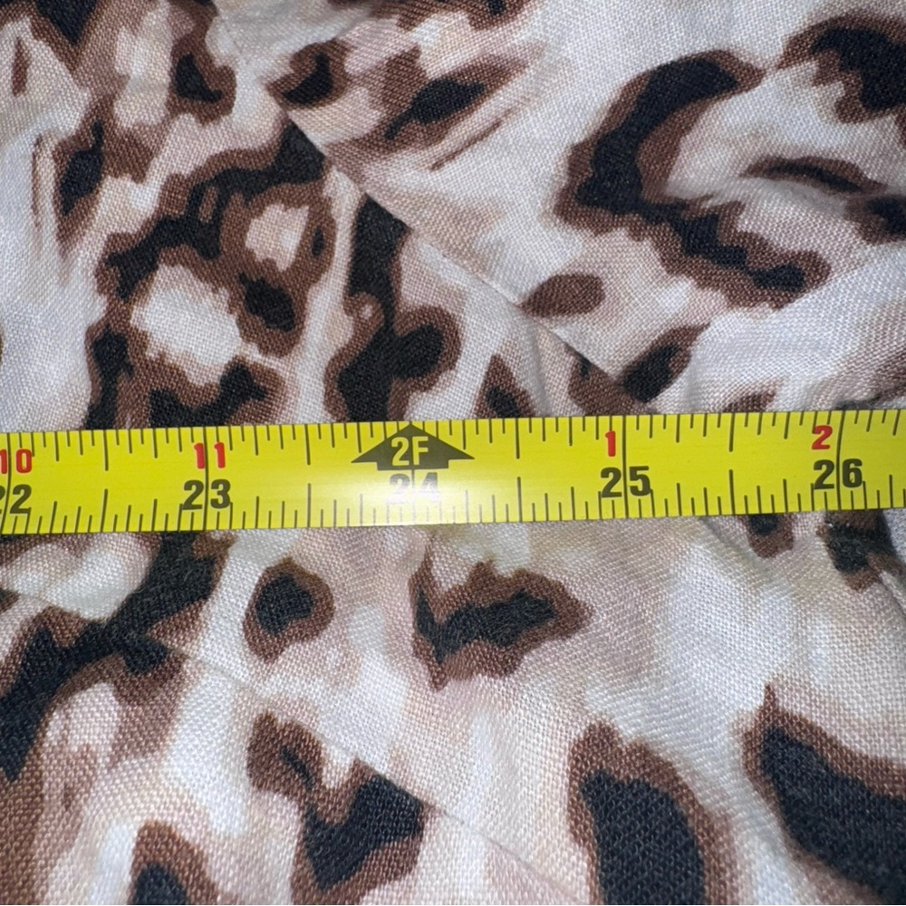 Ruby Rd. Animal Print Linen Blouse 1X - Picture 7 of 9